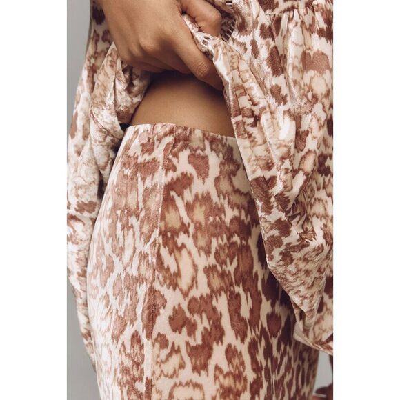 Anthropologie The Tilda Maxi Slip Skirt: Animal Print Velvet Edition XL - Picture 2 of 3